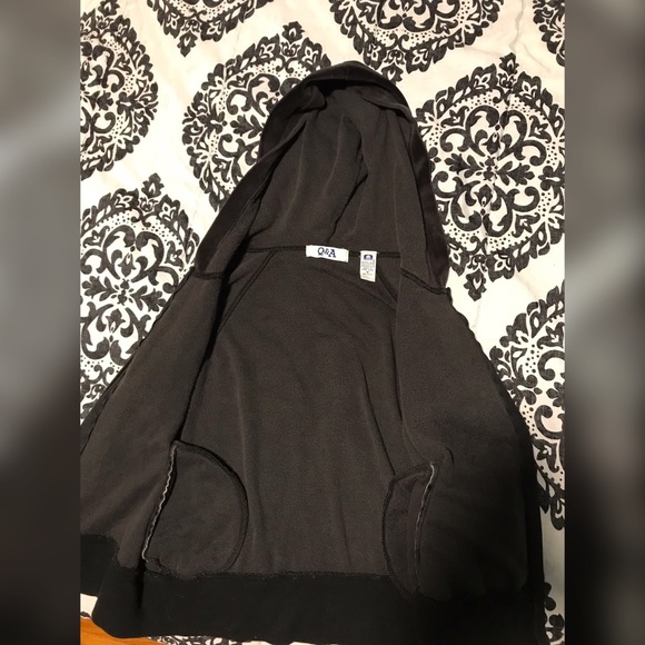 Soft Black Zip up Hoodie - Picture 5 of 5
